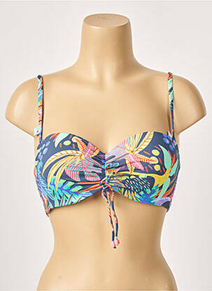 Sutien de costum de baie elasticitate top bentiță albastru CHERRY BEACH femeie
