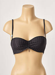 Sutien de costum de baie elasticitate top bentiță negru CHERRY BEACH femeie