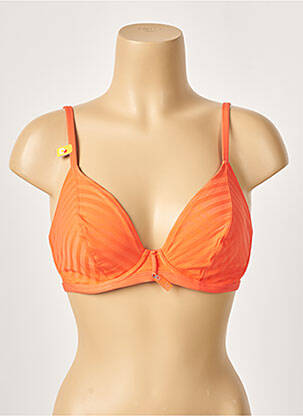 Sutien de costum de baie elasticitate sutien cupe întregi cu decolteu înalt portocalie CHERRY BEACH femeie