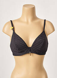 Sutien de costum de baie elasticitate sutien cupe întregi cu decolteu înalt negru CHERRY BEACH femeie