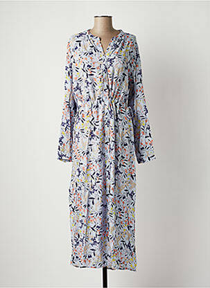 Rochie midi imprimeu floral mâneci lungi albastru SPARKZ femeie