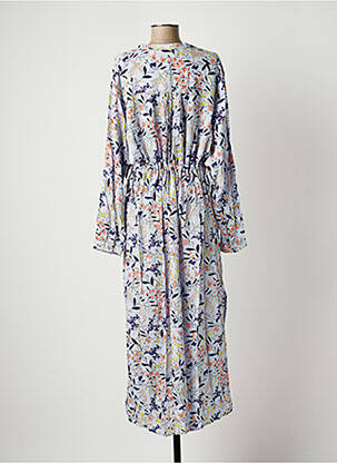 Rochie midi imprimeu floral mâneci lungi albastru SPARKZ femeie