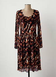 Rochie midi mâneci lungi mâneci lungi maro SPARKZ femeie