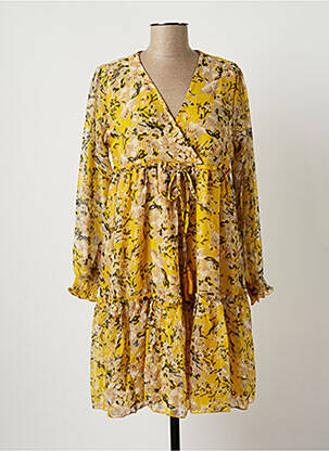 Rochie midi galben PURPLE QUEEN femeie