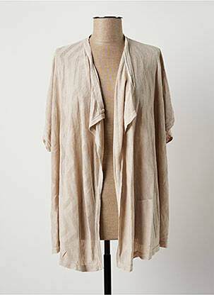 Vestă cu mâneci scurte bej POLES femeie