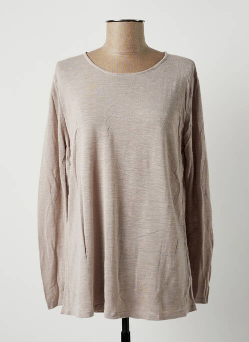 Pulover tunică bej POLES femeie