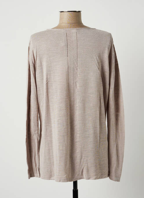 Pulover tunică bej POLES femeie