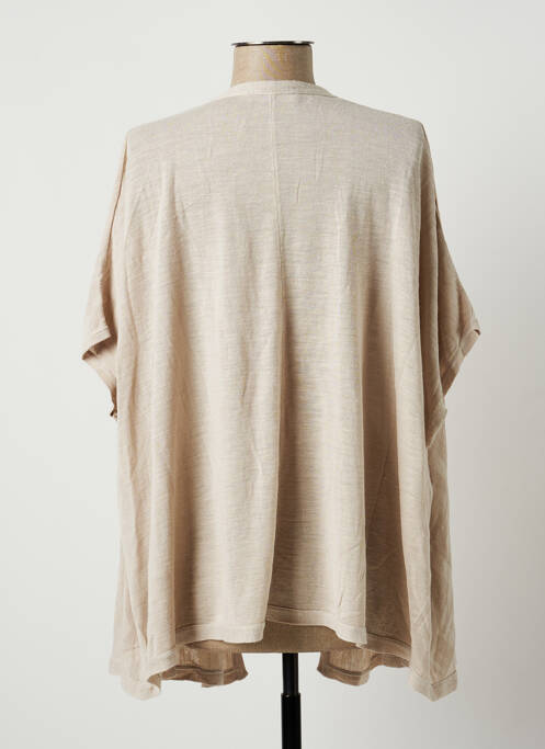 Vestă cu mâneci scurte bej POLES femeie