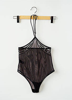 Body de lenjerie efect material satinat negru IMPLICITE femeie