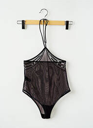 Body de lenjerie efect material satinat negru IMPLICITE femeie