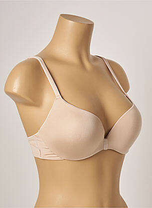Sutien efect material satinat top sutien modelat culoare piersică CHANTELLE femeie