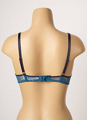 Sutien efect material satinat top sutien push-up albastru PASSIONATA femeie