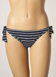 Chiloți de baie efect material satinat bikini albastru CHERRY BEACH femme