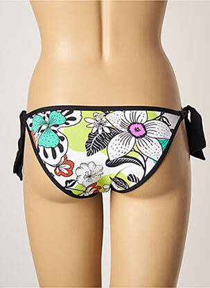 Chiloți de baie imprimeu floral bikini alb CHERRY BEACH femeie