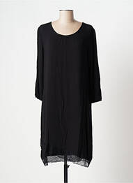 Rochie midi croială fluidă mâneci lungi negru ELLEI femeie
