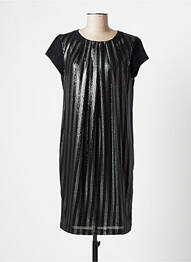 Rochie midi croială fluidă mâneci scurte negru TRUSSARDI JEANS femme
