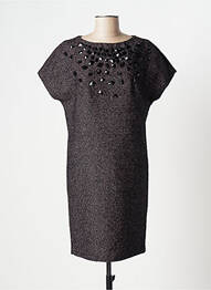 Rochie midi imprimeu fantezie mâneci scurte roz TRUSSARDI JEANS femme