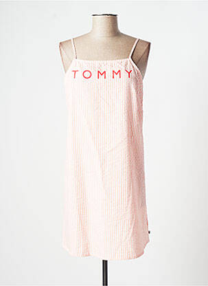 Rochie scurtă croială evazată bretele subțiri portocalie TOMMY HILFIGER femeie