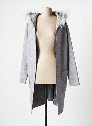 Vestă cu mâneci lungi gri ROSE femeie