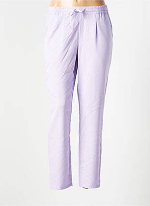 Pantalon drept talie elastică mărime normală violet TOMMY HILFIGER femeie