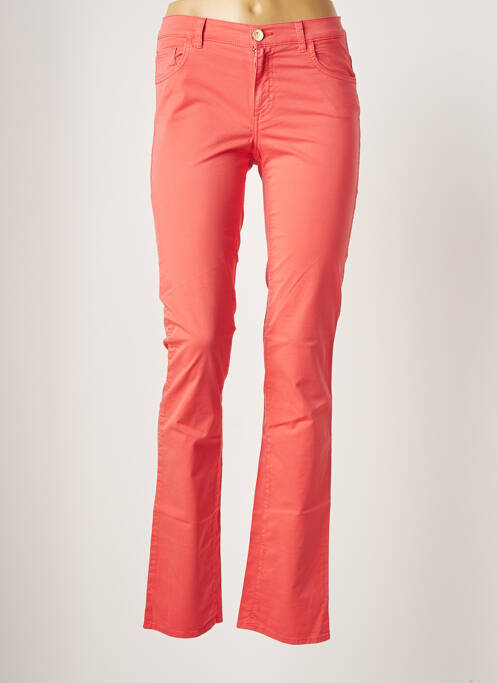 Pantalon drept portocaliu TRUSSARDI JEANS femeie