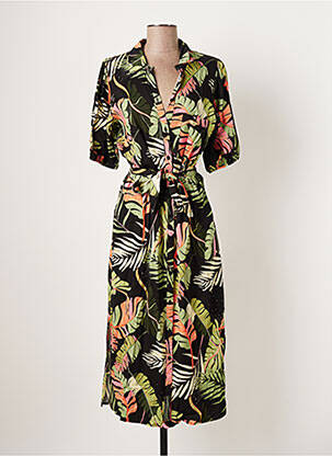 Rochie midi mâneci scurte mâneci scurte verde GEISHA femeie