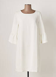 Rochie midi mâneci 3/4 mâneci 3/4 bej ESQUALO femeie