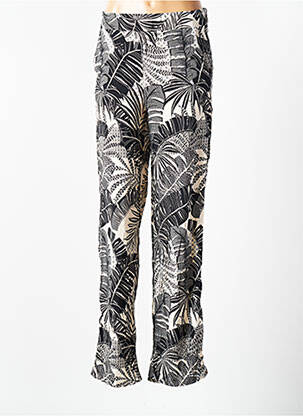 Pantalon drept țesătură poplin mărime normală negru GEISHA femeie