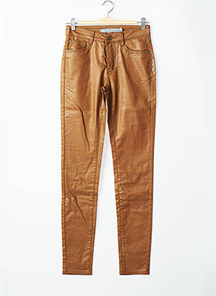 Pantalon slim elasticitate mărime normală maro GEISHA femeie