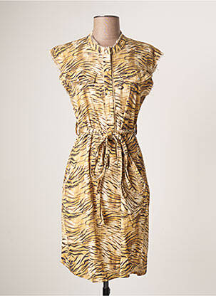 Rochie midi bej EVA KAYAN femeie