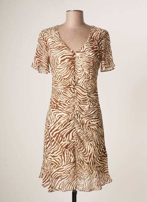 Rochie midi maro SCHOOL RAG femeie