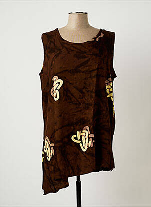 Tunică fără mâneci maro DOU-DOU'S femeie