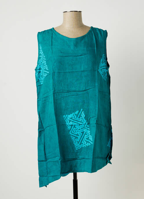 Tunică fără mâneci verde DOU-DOU'S femeie