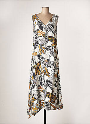 Rochie lungă alb ANIMALE femeie