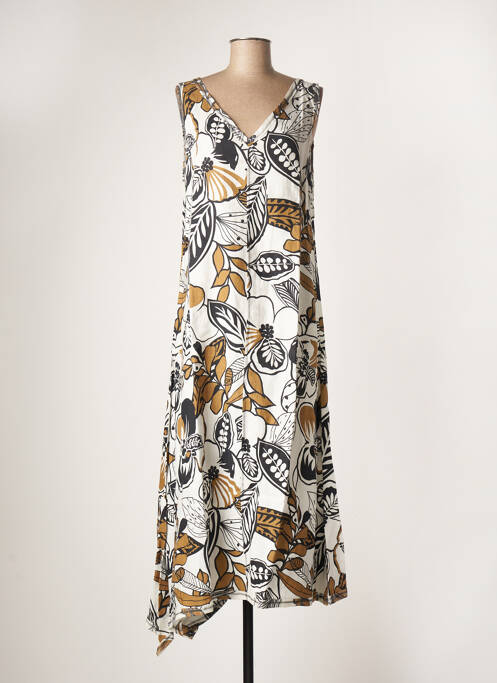 Rochie lungă alb ANIMALE femeie