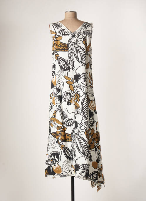 Rochie lungă alb ANIMALE femeie