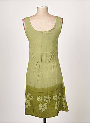 Rochie midi imprimeu floral fără mâneci verde PALME femeie