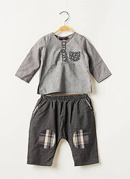 Set pantaloni tip de top cămașă / bluză gri MARTINA LONDON fille