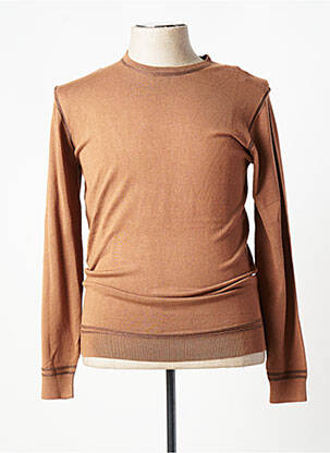 Pulover elasticitate mâneci lungi maro SORBINO homme