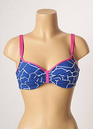 Sutien de costum de baie elasticitate top sutien modelat albastru BELCOR femeie