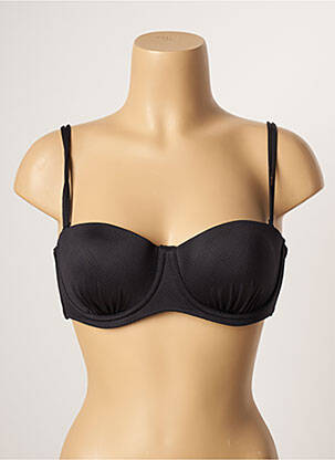 Sutien de costum de baie elasticitate sutien balconet cu decolteu înalt negru BELCOR femeie