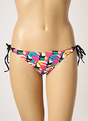 Chiloți de baie imprimeu fantezie bikini roz CHERRY BEACH femeie