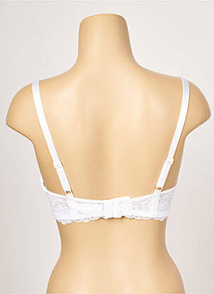 Sutien efect material satinat top sutien modelat alb PASSIONATA femeie
