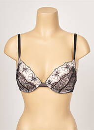 Sutien efect material satinat top sutien push-up negru PASSIONATA femeie