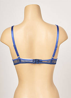 Sutien efect material satinat top sutien push-up albastru PASSIONATA femeie