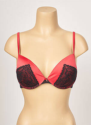 Sutien efect material satinat top sutien push-up roșu PASSIONATA femeie