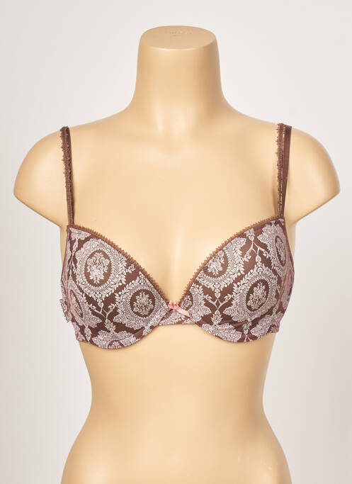 Sutien efect material satinat top sutien modelat maro PASSIONATA femme