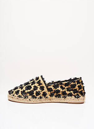 Espadrile țesătură satinată toc plat până la 3 cm negru COSTA femeie