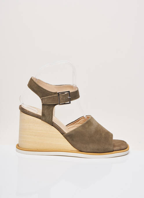 Sandale/Pantofi decupați verde ANAKI femeie