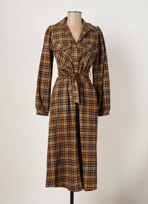 Rochie lungă maro IMPREVU femeie